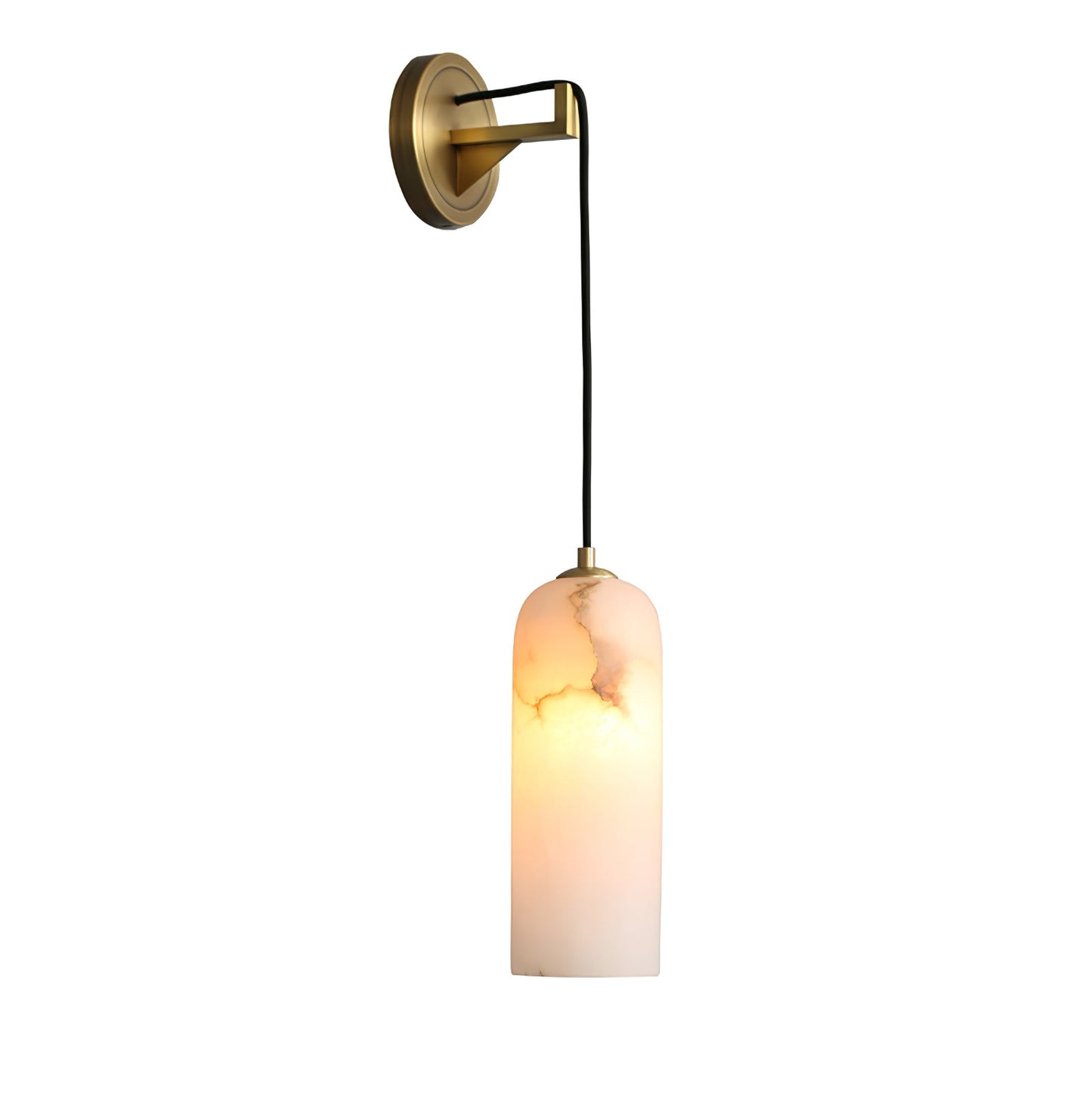 Monty Wall Lamp | Brass & Alabaster | White Shade