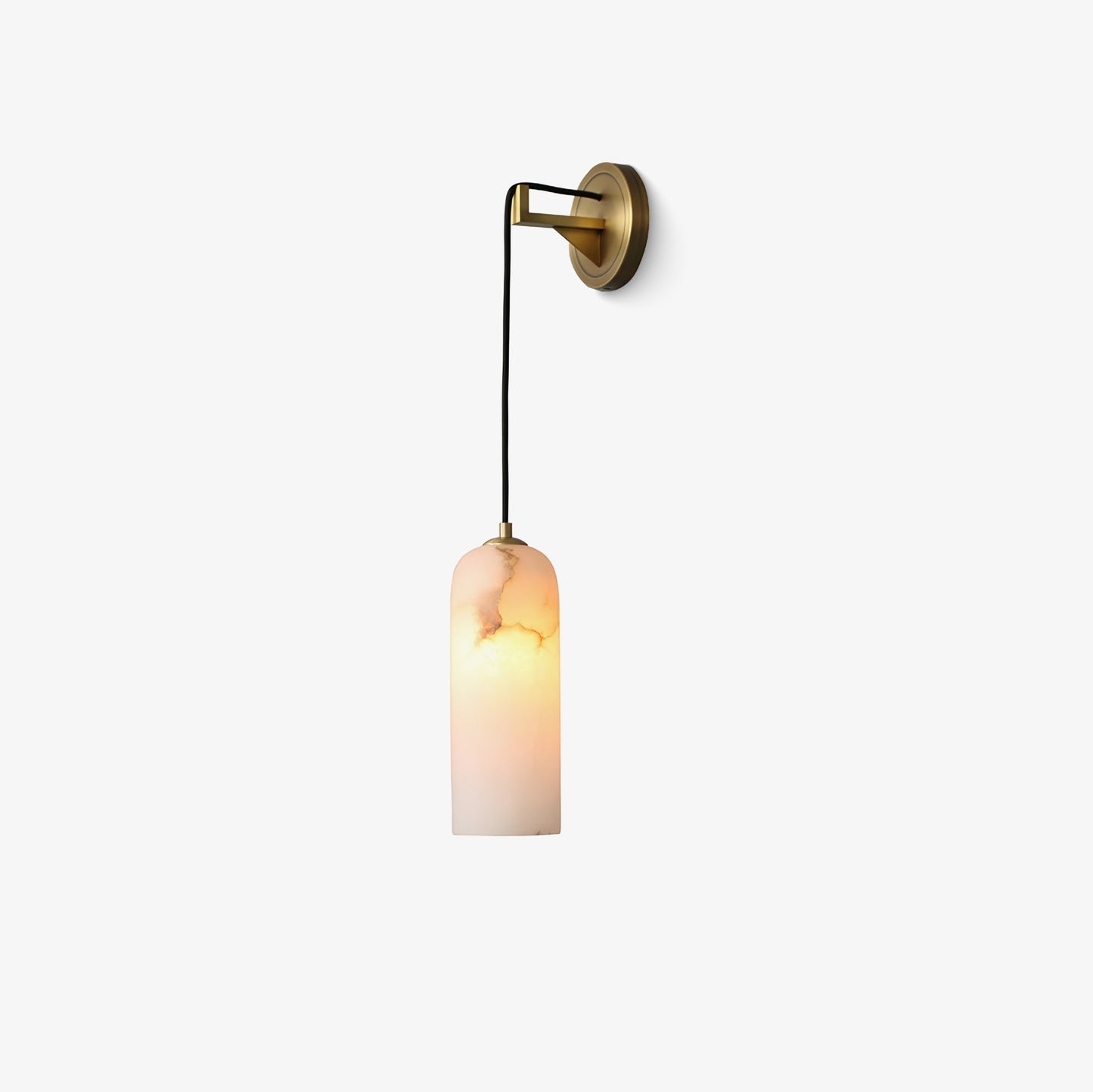 Monty Wall Lamp | Brass & Alabaster | White Shade