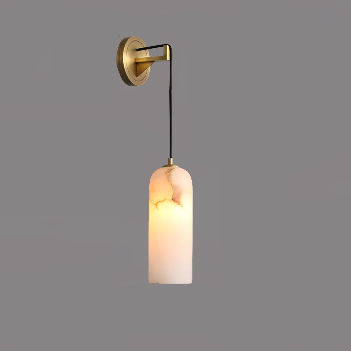 Monty Wall Lamp | Brass & Alabaster | White Shade