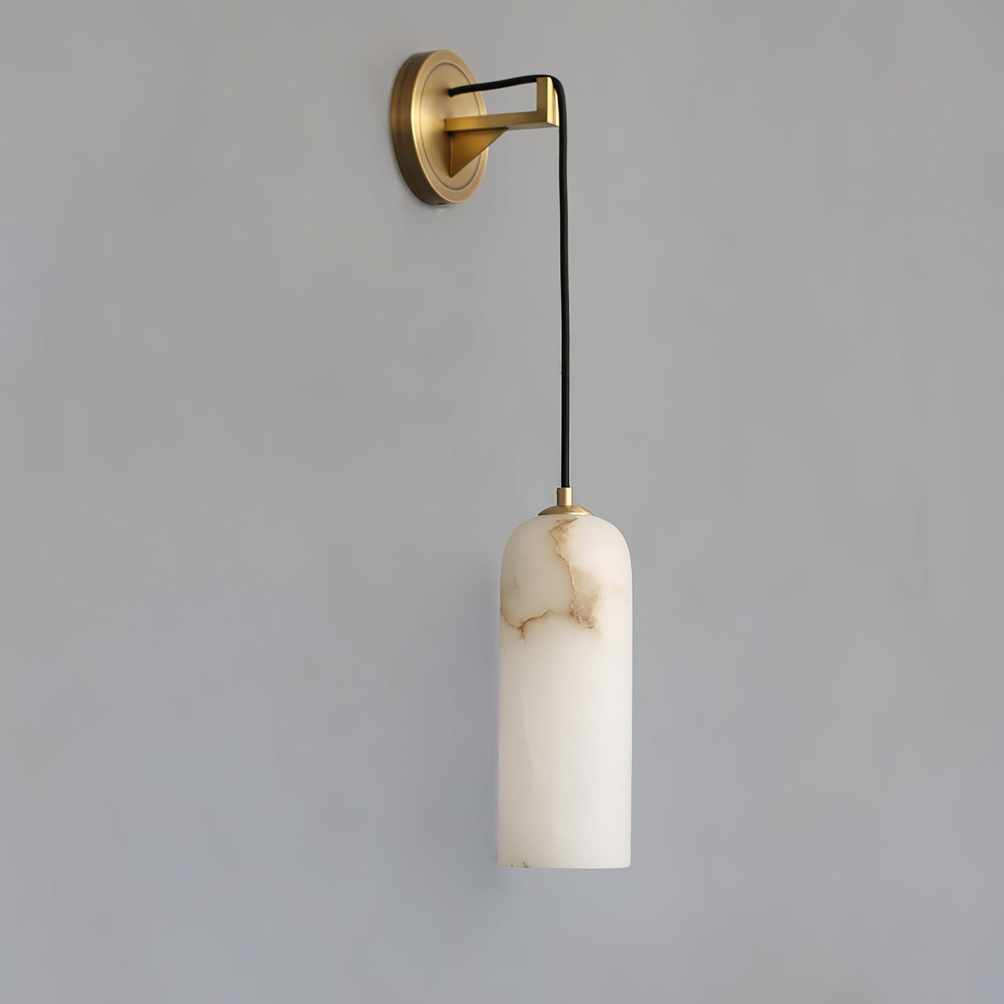 Monty Wall Lamp | Brass & Alabaster | White Shade