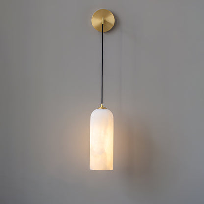 Monty Wall Lamp | Brass & Alabaster | White Shade