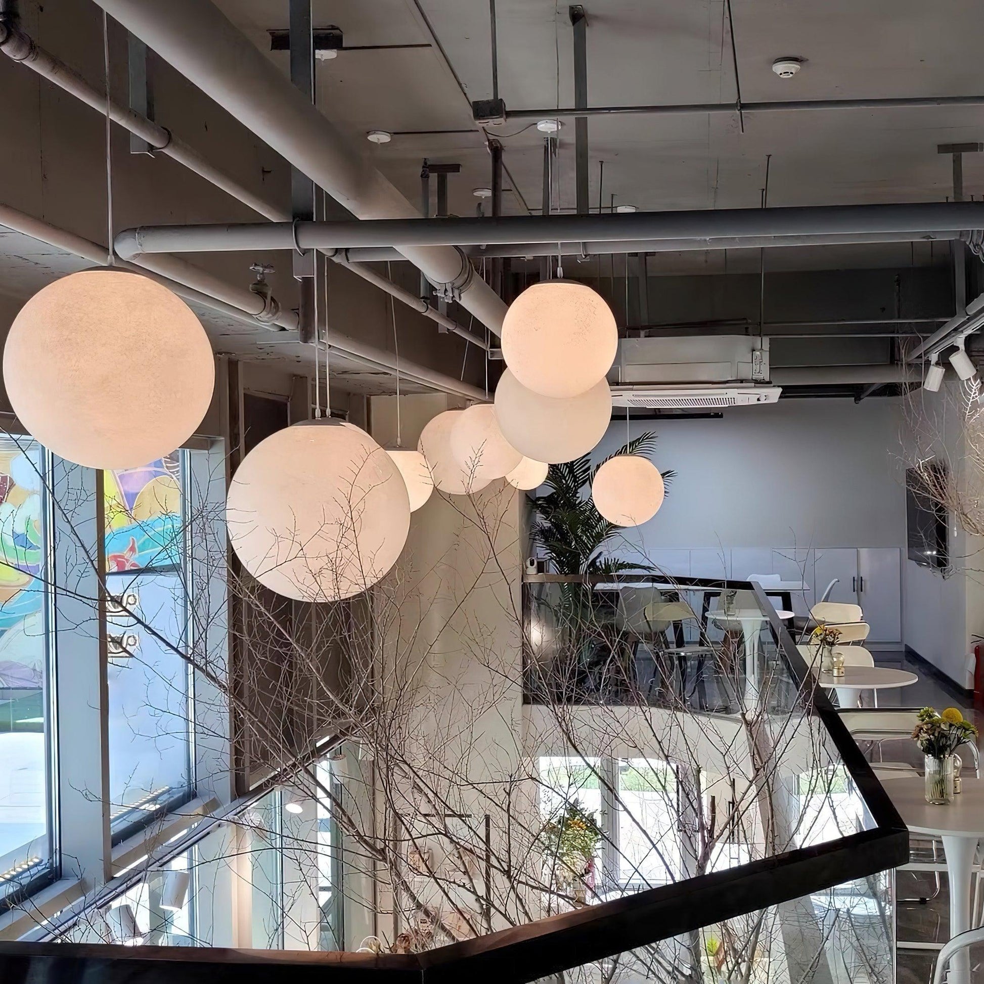 Moon Pendant Lamp | White Resin | Multiple Sizes