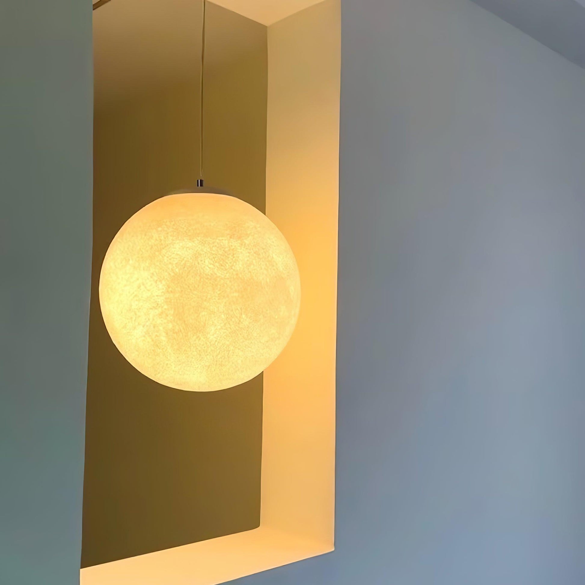 Moon Pendant Lamp | White Resin | Multiple Sizes