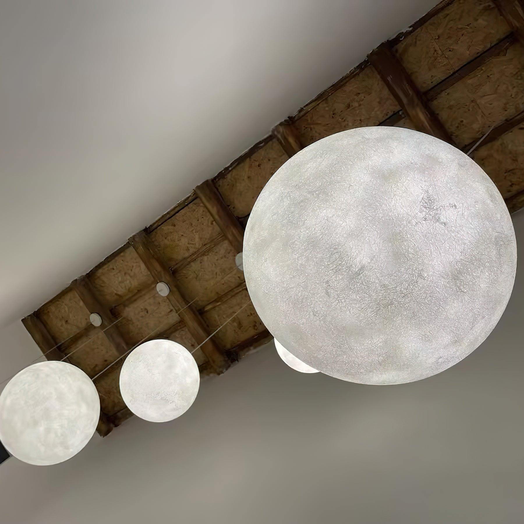 Moon Pendant Lamp | White Resin | Multiple Sizes
