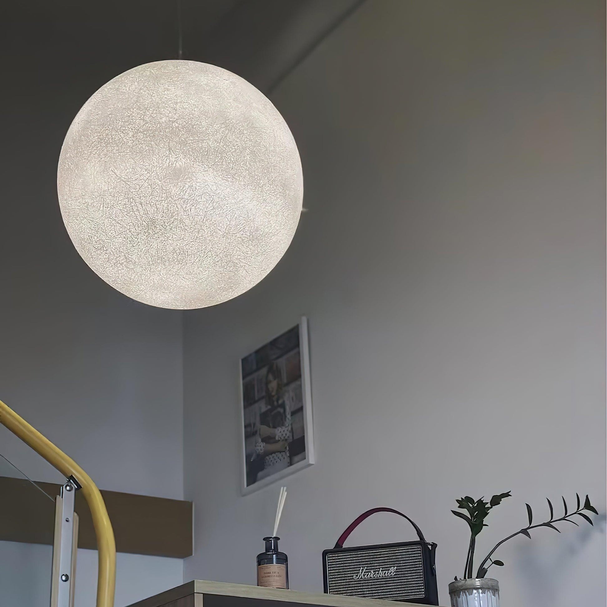 Moon Pendant Lamp | White Resin | Multiple Sizes