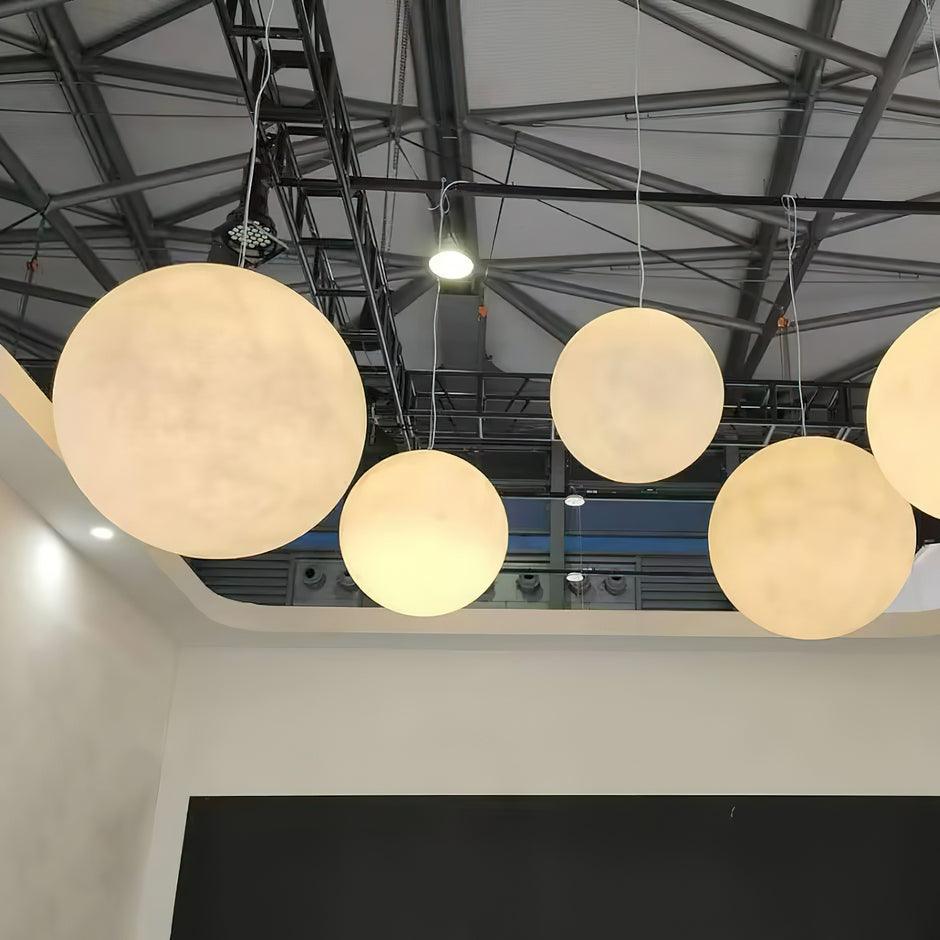 Moon Pendant Lamp | White Resin | Multiple Sizes