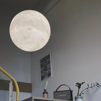 Moon Pendant Lamp | White Resin | Multiple Sizes