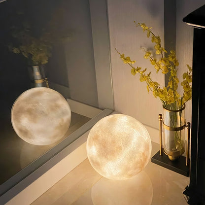 Moon Table Lamp | White FRP Fiber | Multiple Sizes Available