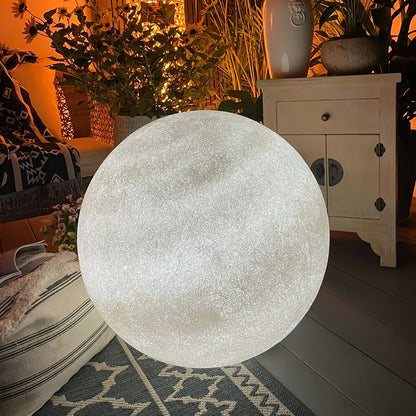 Moon Table Lamp | White FRP Fiber | Multiple Sizes Available