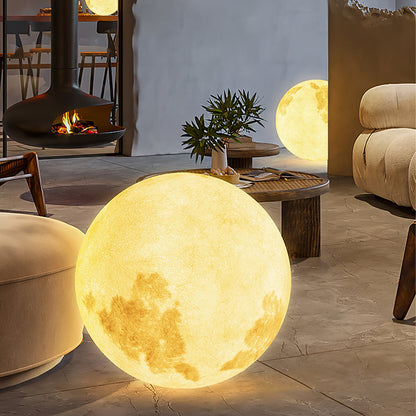 Moon Table Lamp | White FRP Fiber | Multiple Sizes Available