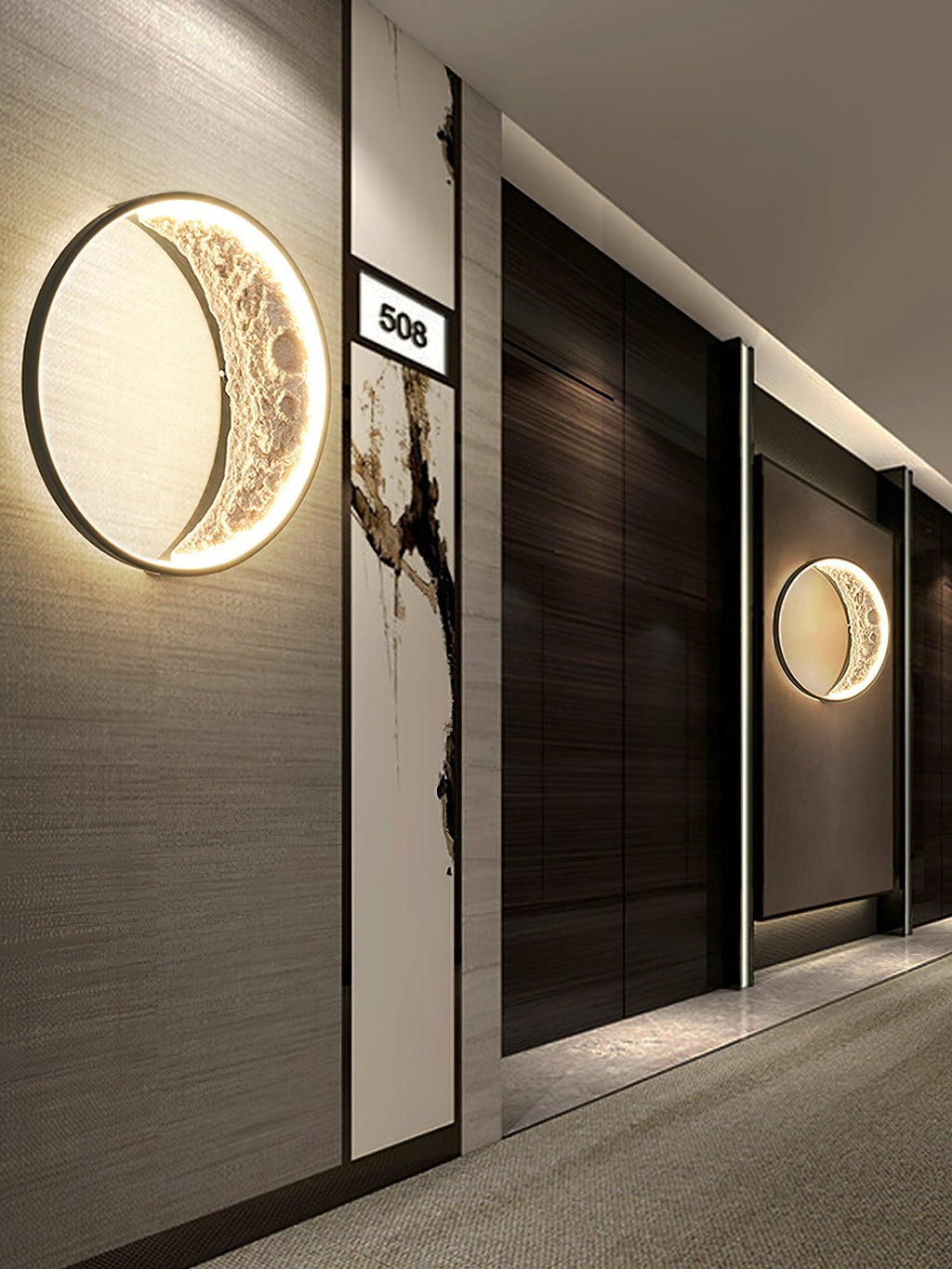 Moon Wall Lamp | LED | Black + White