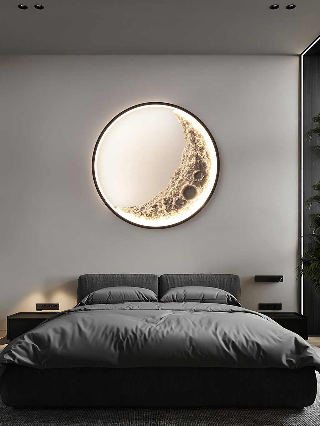 Moon Wall Lamp | LED | Black + White
