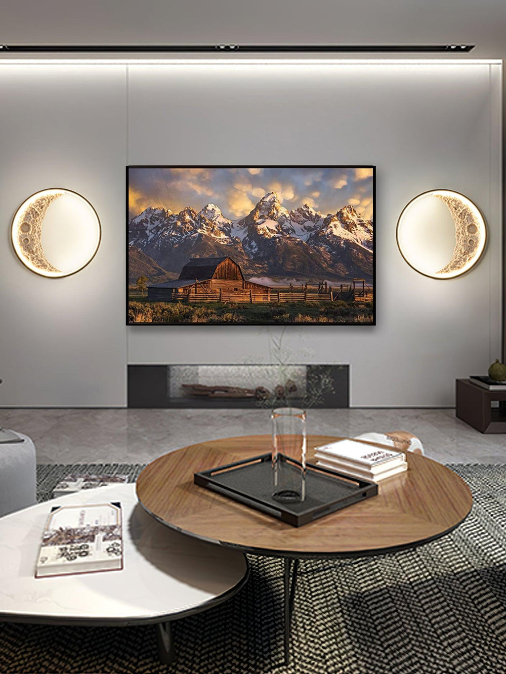 Moon Wall Lamp | LED | Black + White