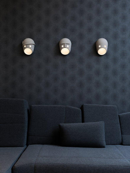 Mask Wall Light | Resin, Aluminum, Iron | Grey