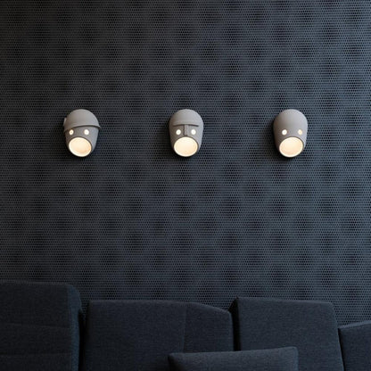 Mask Wall Light | Resin, Aluminum, Iron | Grey
