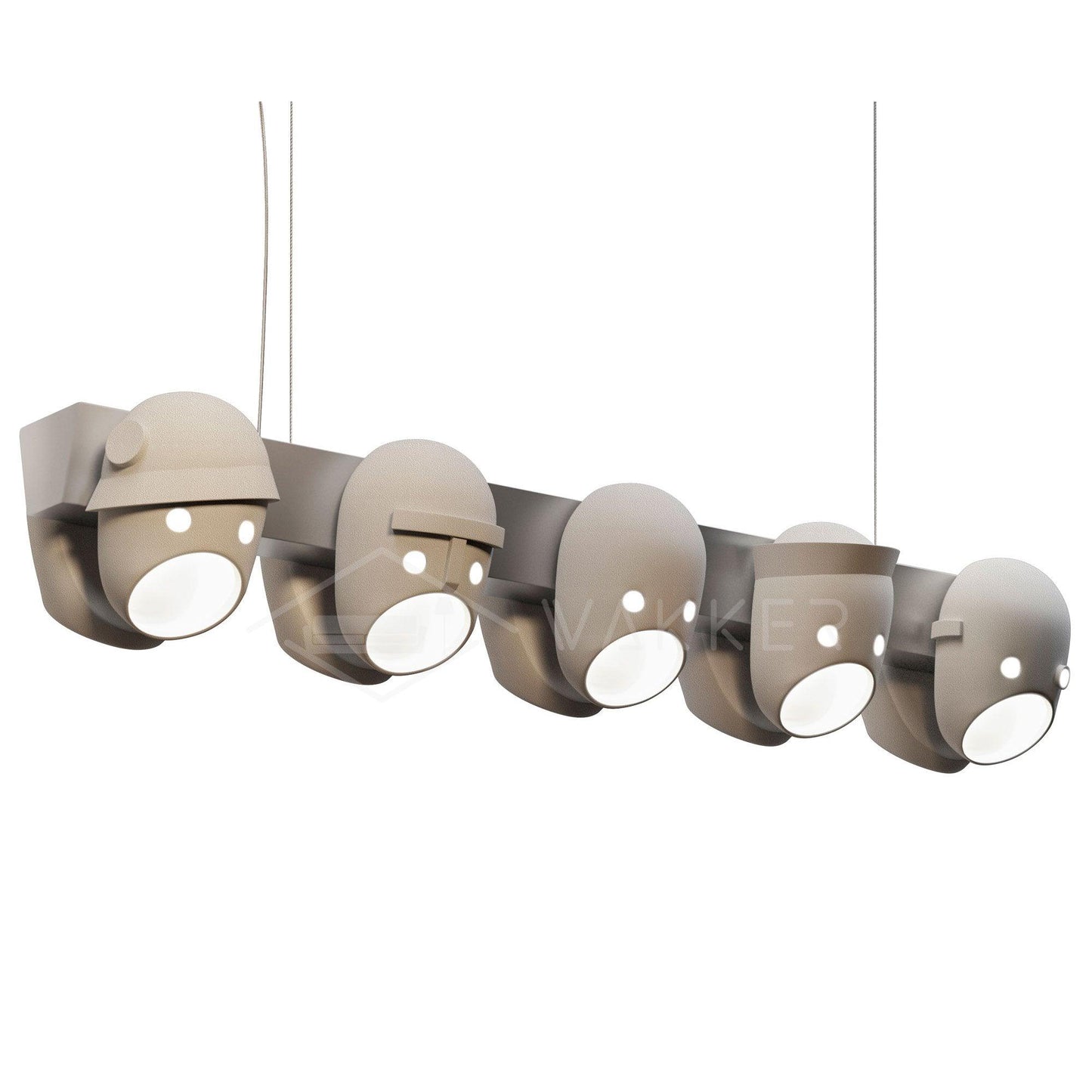 Mask Wall Light | Resin, Aluminum, Iron | Grey