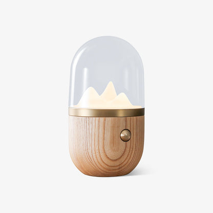 Mountain Peak Night Lamp | Acrylic & Wood | Various Colors
