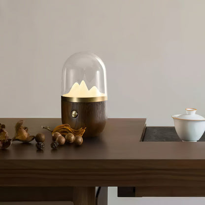 Mountain Peak Night Lamp | Acrylic & Wood | Various Colors