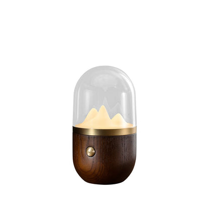 Mountain Peak Night Lamp | Acrylic & Wood | Various Colors