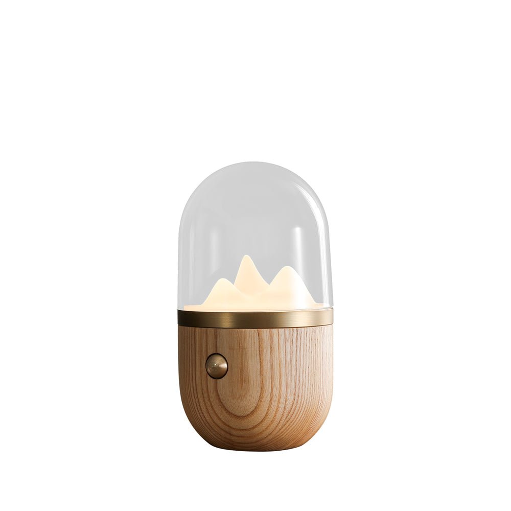 Mountain Peak Night Lamp | Acrylic & Wood | Various Colors