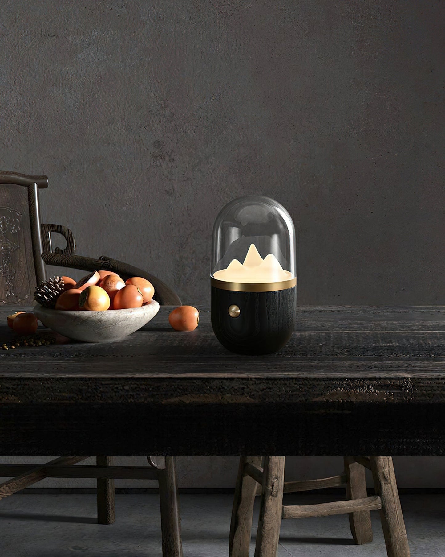 Mountain Peak Night Lamp | Acrylic & Wood | Various Colors