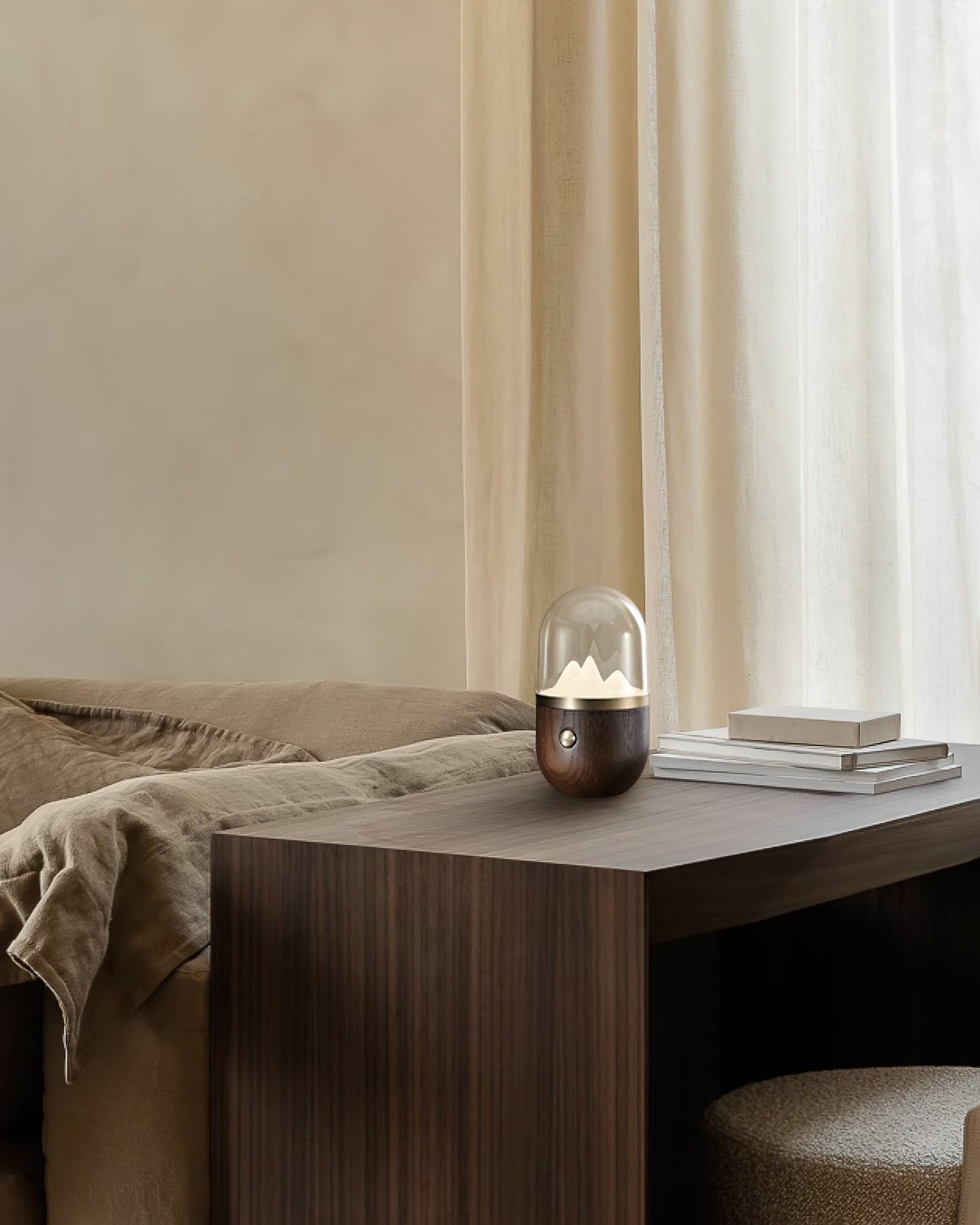 Mountain Peak Night Lamp | Acrylic & Wood | Various Colors