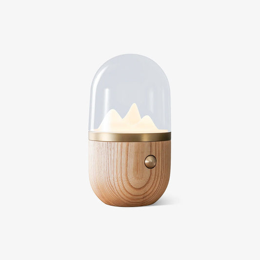 Mountain Peak Night Lamp | Acrylic & Wood | Various Colors