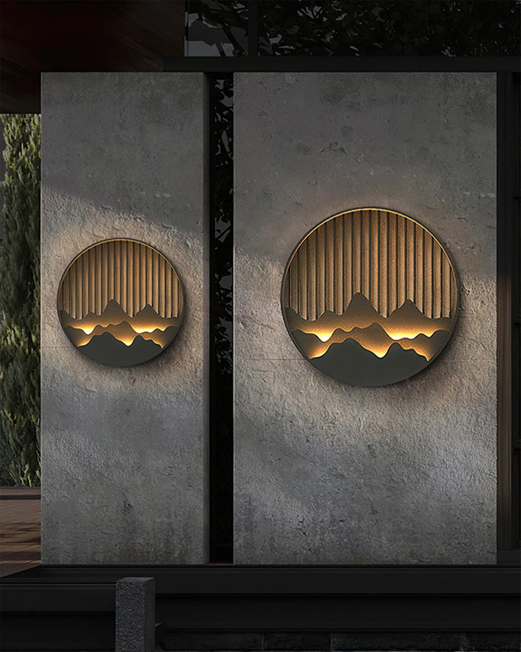 Mountain Outdoor Wall Lamp | Stainless Steel | Black