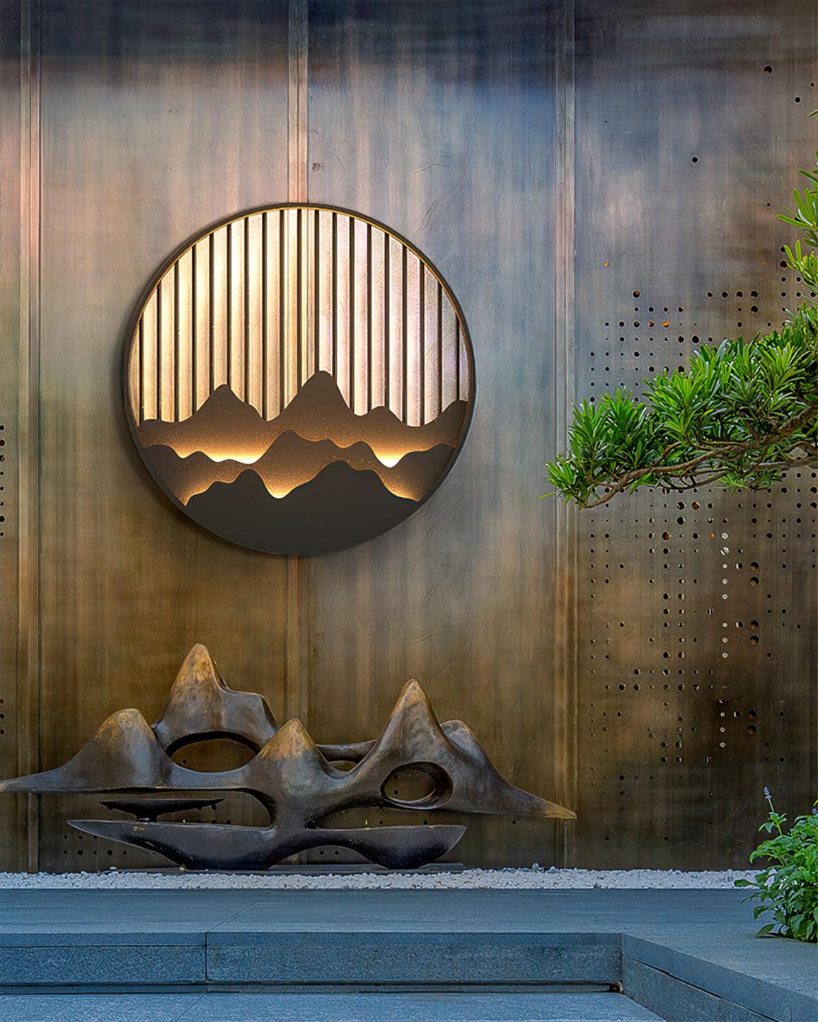 Mountain Outdoor Wall Lamp | Stainless Steel | Black
