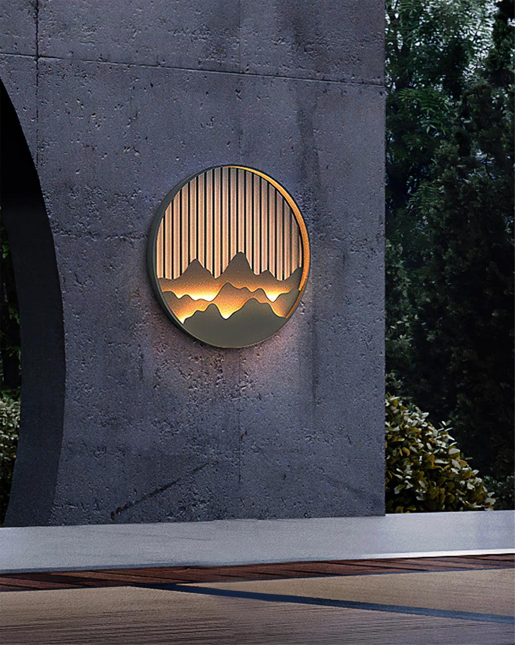 Mountain Outdoor Wall Lamp | Stainless Steel | Black