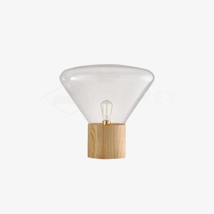 Bois Table Lamp | Wooden & Glass | Clear, Smoke Gray, Amber