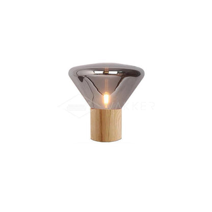 Bois Table Lamp | Wooden & Glass | Clear, Smoke Gray, Amber