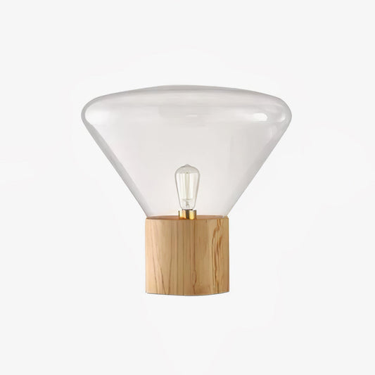 Bois Table Lamp | Wooden & Glass | Clear, Smoke Gray, Amber