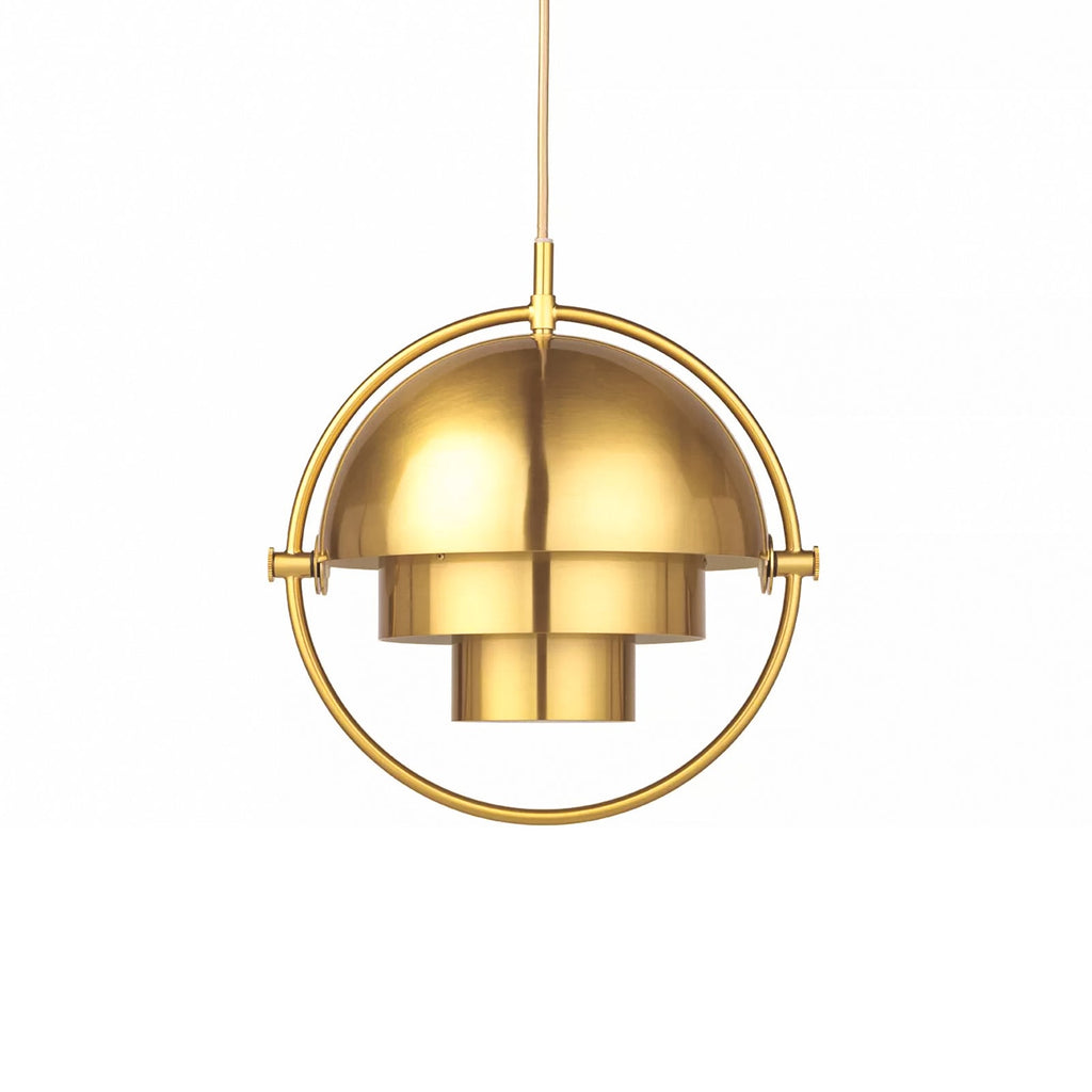 Multi-Lite Pendant Light | Adjustable Metal Shade | Black, Copper, Chrome Options