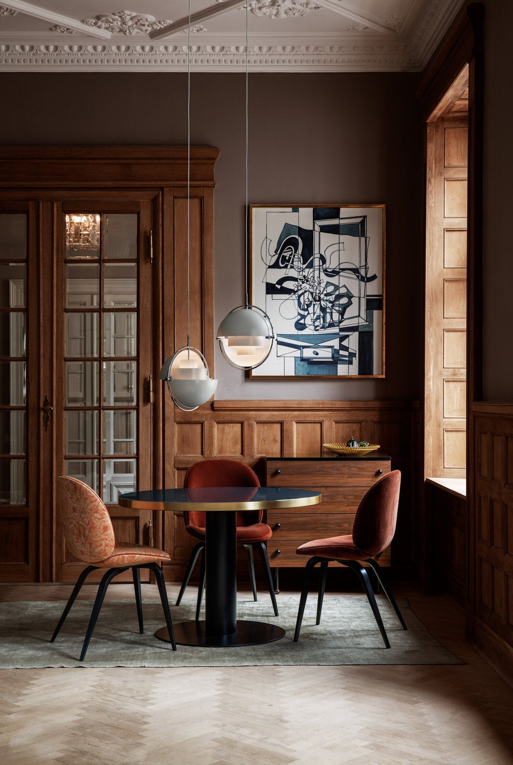 Multi-Lite Pendant Light | Adjustable Metal Shade | Black, Copper, Chrome Options