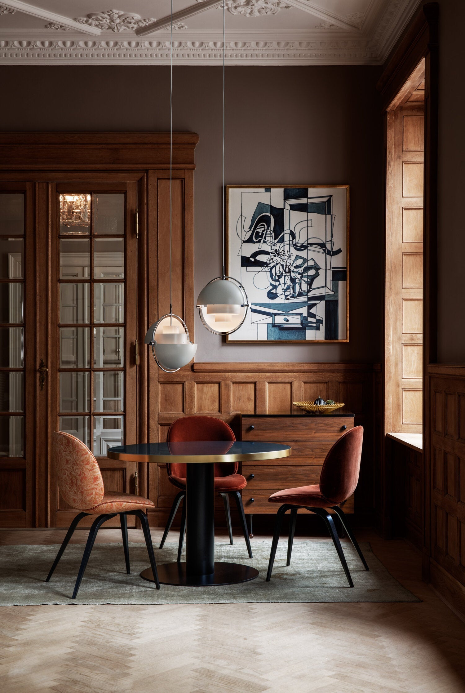 Multi-Lite Pendant Light | Adjustable Metal Shade | Black, Copper, Chrome Options