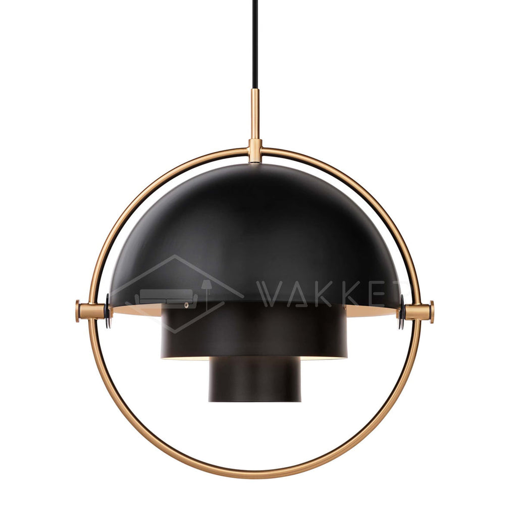 Multi-Lite Pendant Light | Adjustable Metal Shade | Black, Copper, Chrome Options
