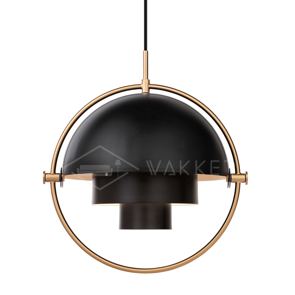 Multi-Lite Pendant Light | Adjustable Metal Shade | Black, Copper, Chrome Options