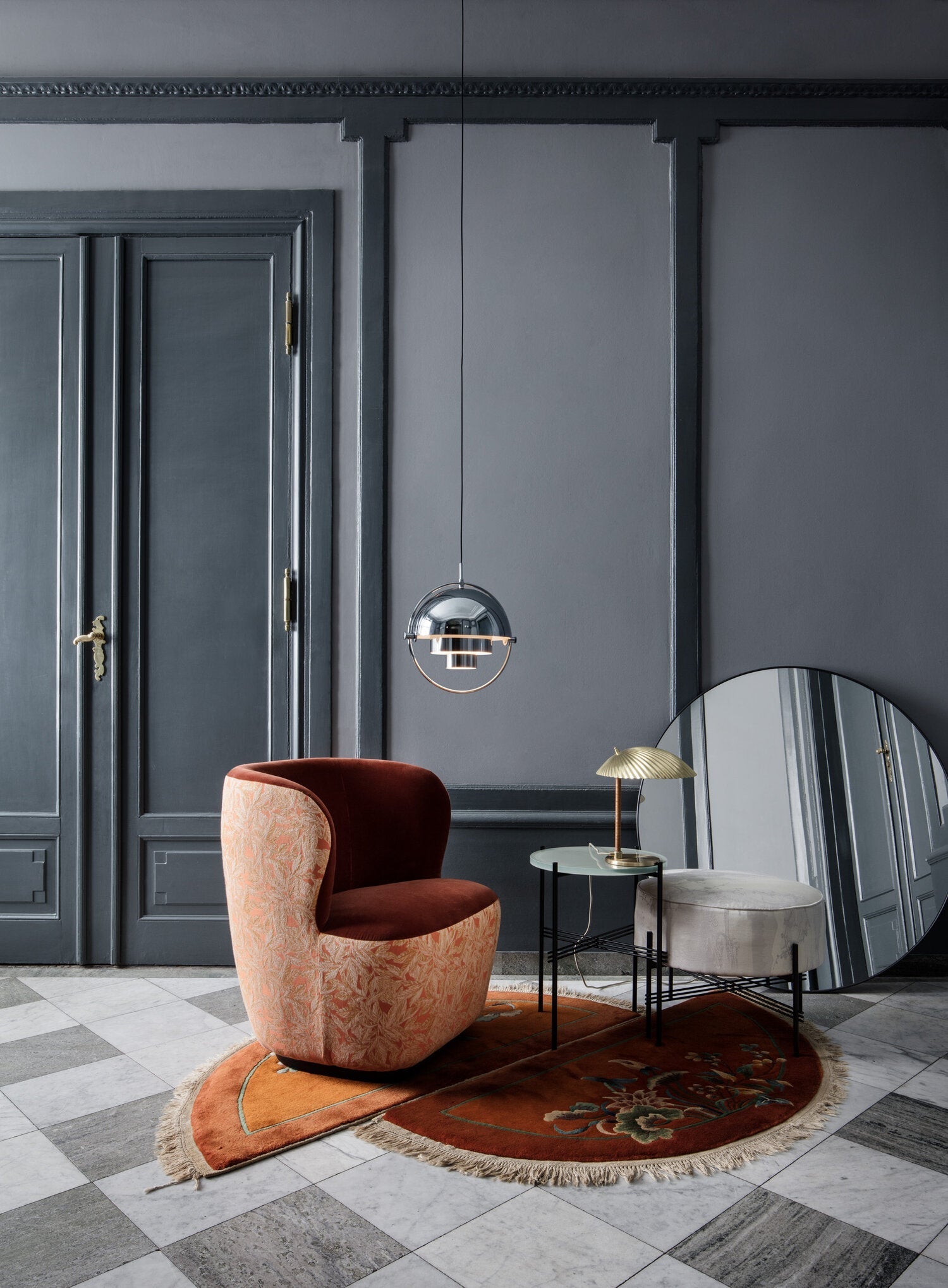 Multi-Lite Pendant Light | Adjustable Metal Shade | Black, Copper, Chrome Options