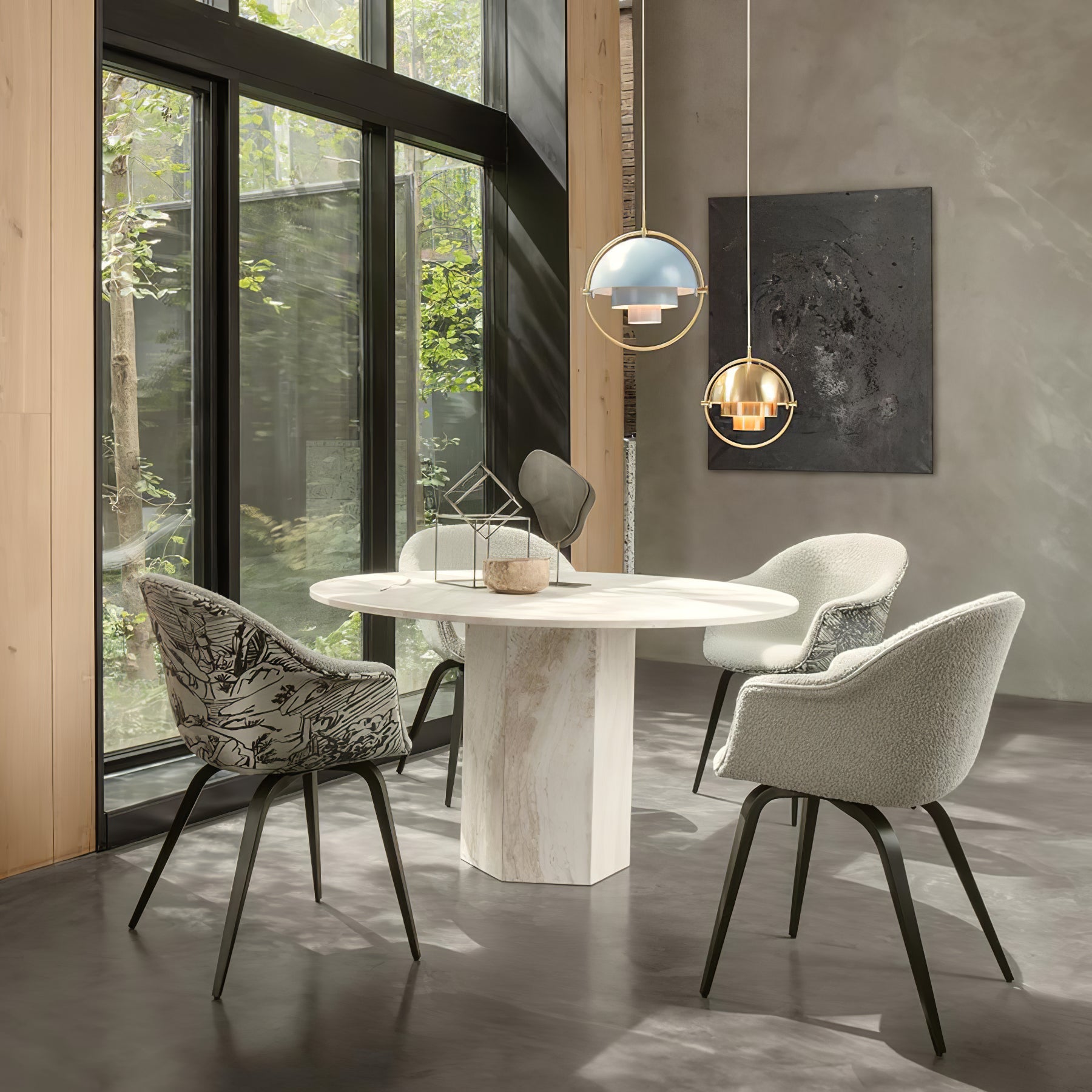 Multi-Lite Pendant Light | Adjustable Metal Shade | Black, Copper, Chrome Options