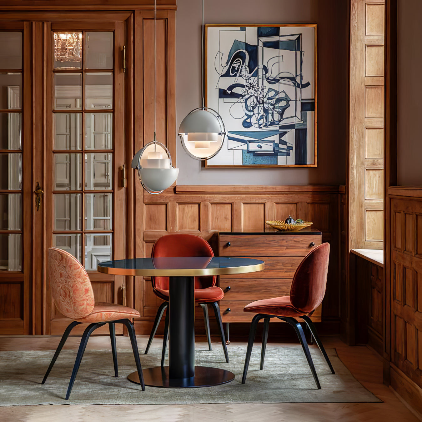 Multi-Lite Pendant Light | Adjustable Metal Shade | Black, Copper, Chrome Options