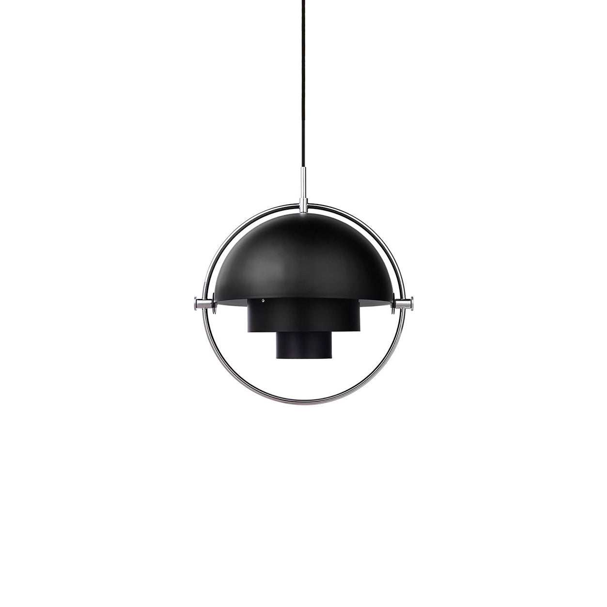 Multi-Lite Pendant Light | Adjustable Metal Shade | Black, Copper, Chrome Options
