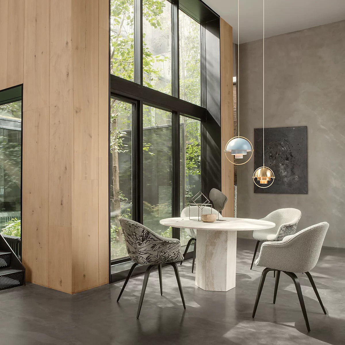 Multi-Lite Pendant Light | Adjustable Metal Shade | Black, Copper, Chrome Options