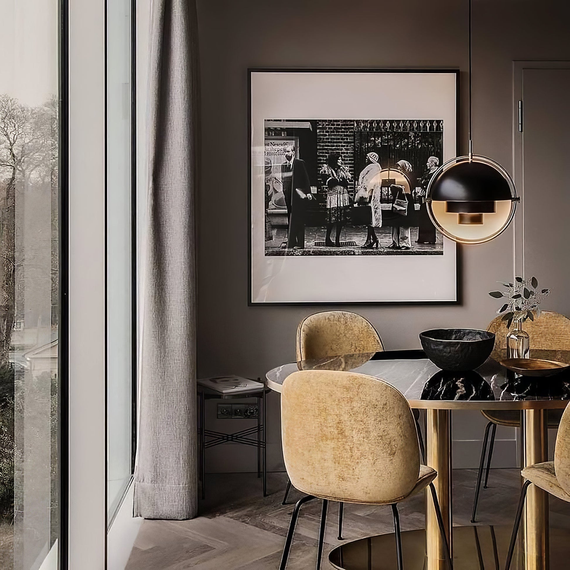 Multi-Lite Pendant Light | Adjustable Metal Shade | Black, Copper, Chrome Options