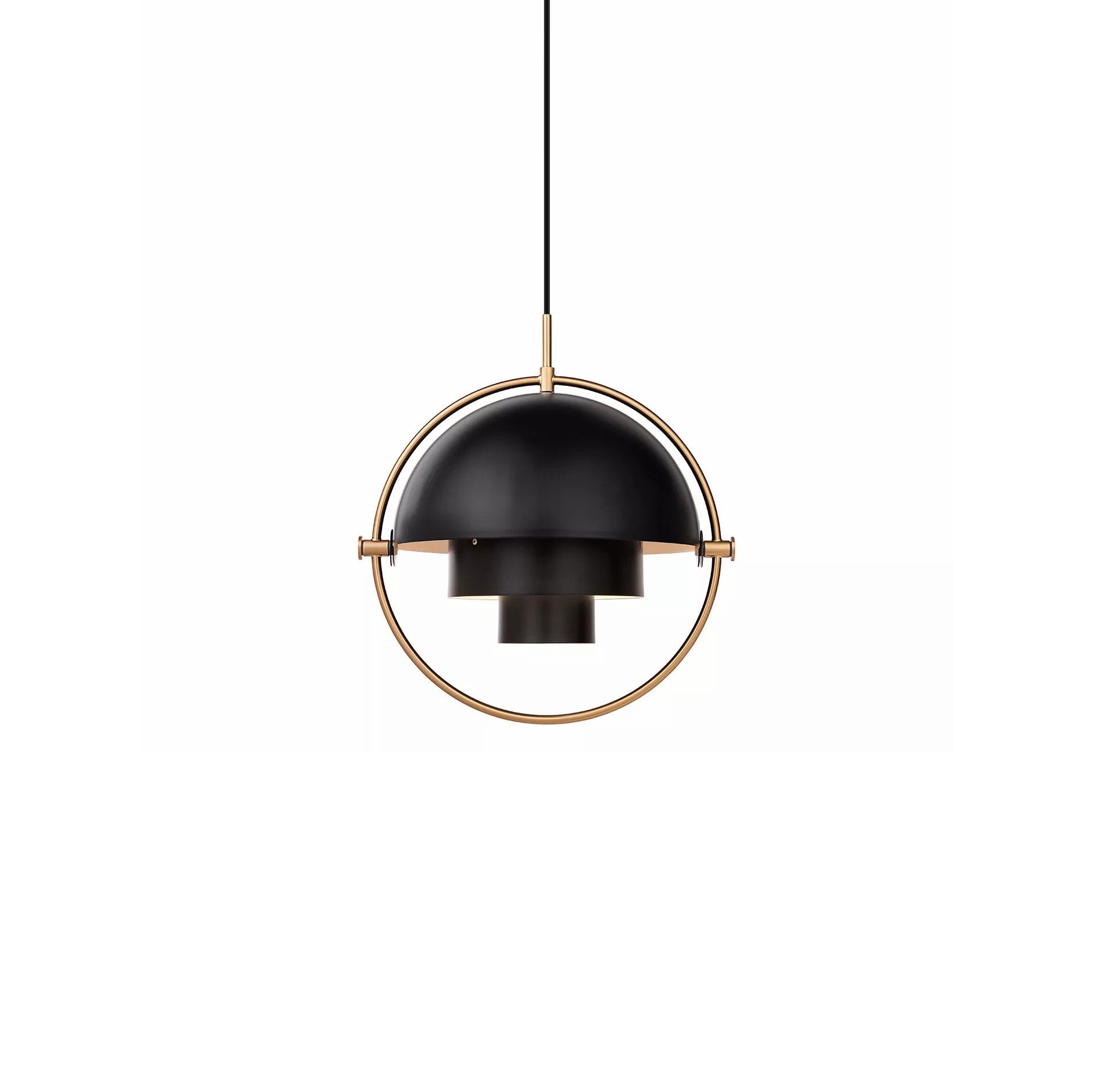 Multi-Lite Pendant Light | Adjustable Metal Shade | Black, Copper, Chrome Options