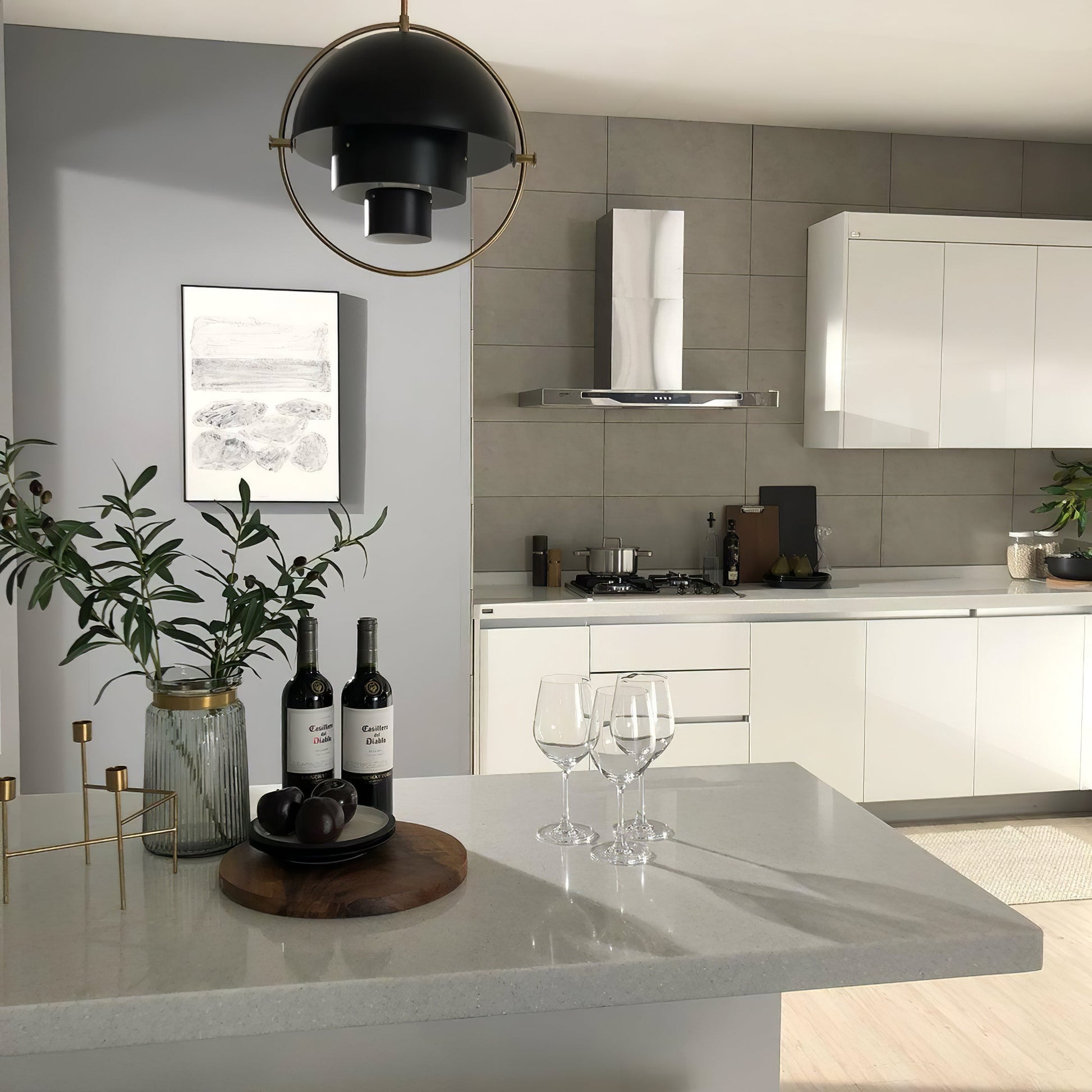 Multi-Lite Pendant Light | Adjustable Metal Shade | Black, Copper, Chrome Options
