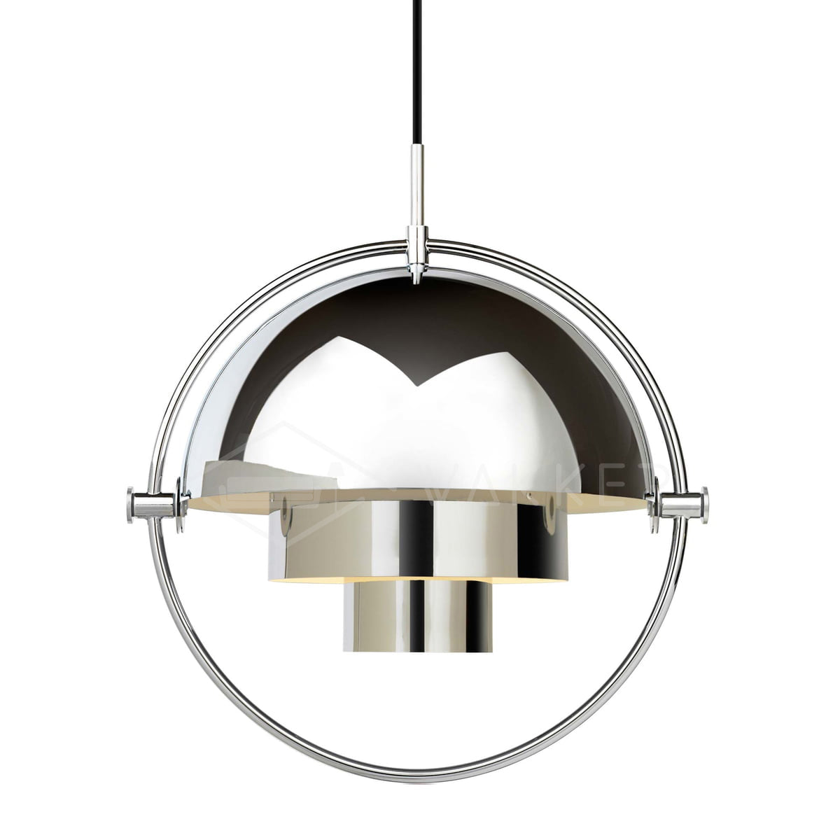 Multi-Lite Pendant Light | Adjustable Metal Shade | Black, Copper, Chrome Options