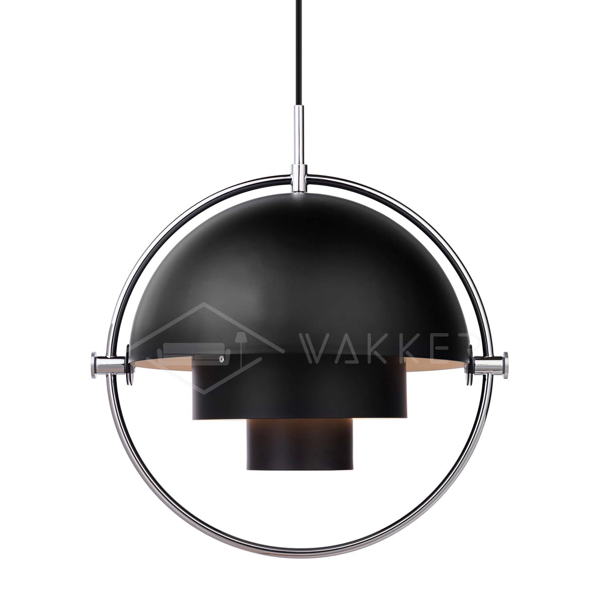 Multi-Lite Pendant Light | Adjustable Metal Shade | Black, Copper, Chrome Options