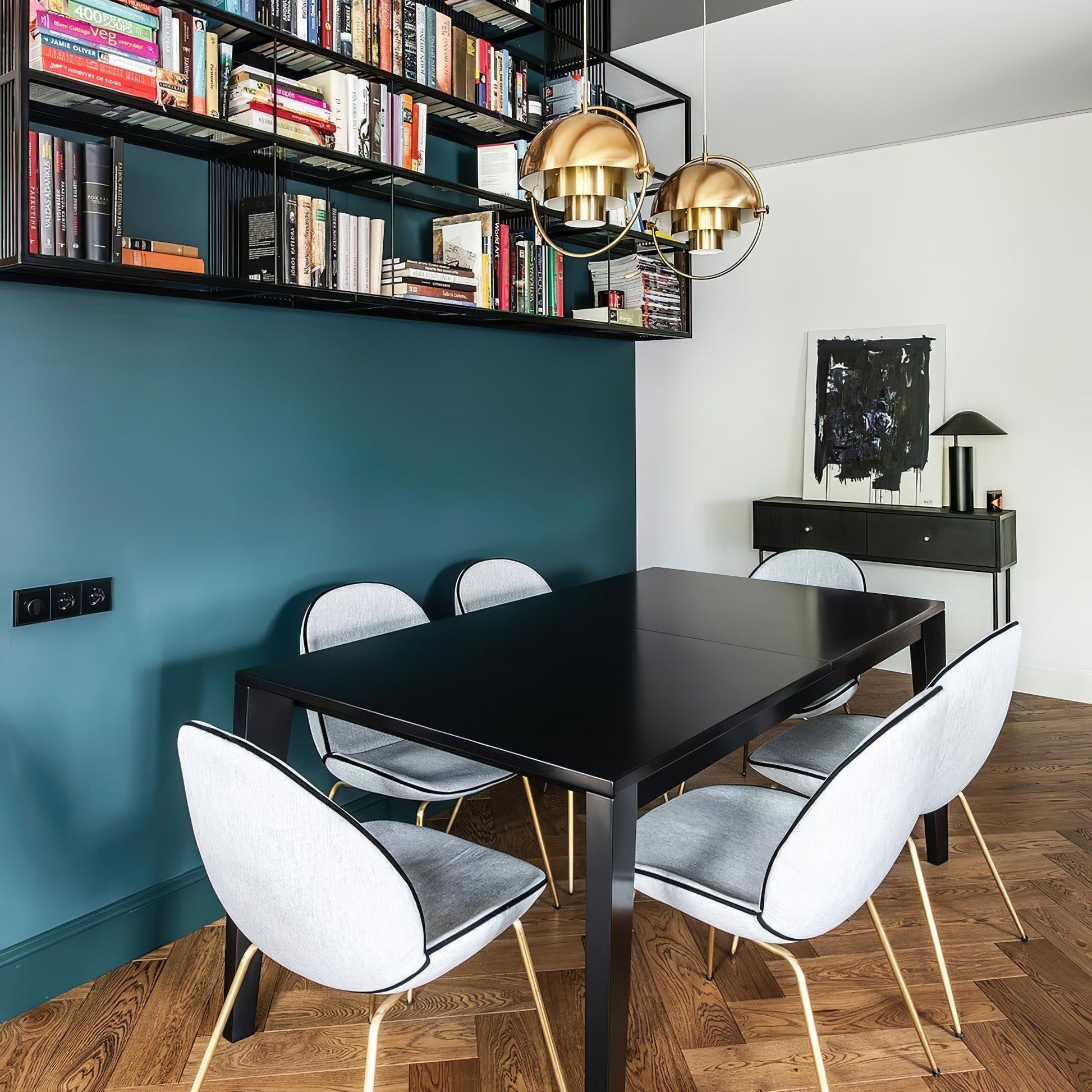 Multi-Lite Pendant Light | Adjustable Metal Shade | Black, Copper, Chrome Options