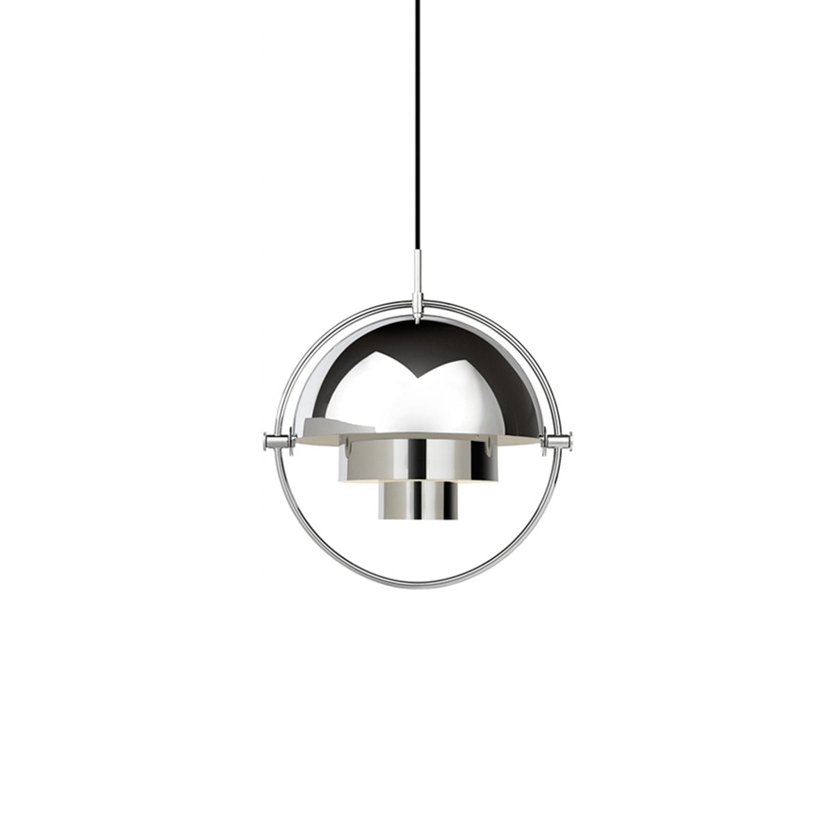 Multi-Lite Pendant Light | Adjustable Metal Shade | Black, Copper, Chrome Options